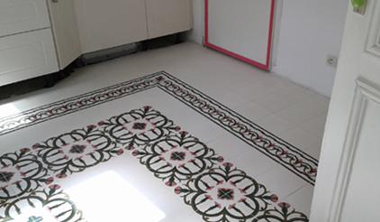 Treatment of cement tiles Emotions Pierre